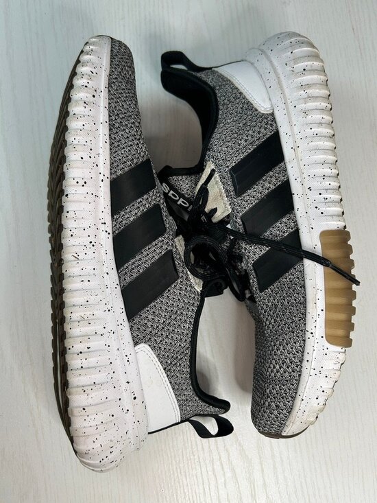 adidas Other - Adidas Gray Black Knit Sneakers Men's Size 8.5 Athletic Casual Streetwear Shoes